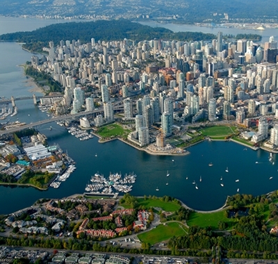 An Aerial View of Vancouver, British Columbia, Canada