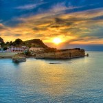 Corfu Island, Greece at Sunset